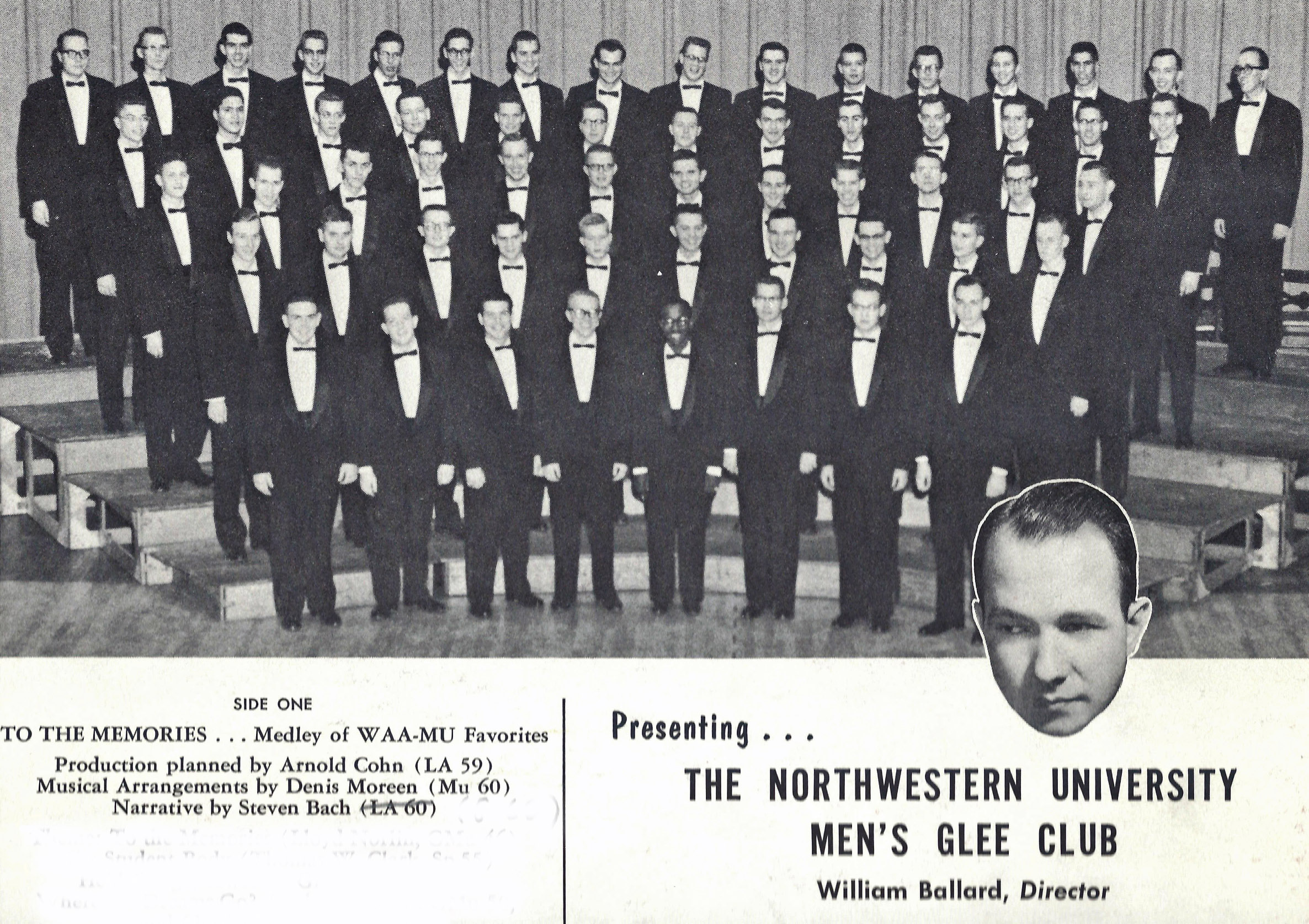 NU Men's Glee Club cover - 1958